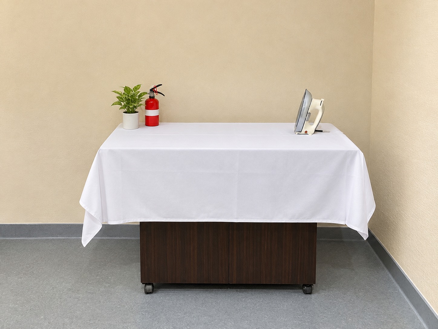 Study desks and storage provided inside the hostel room